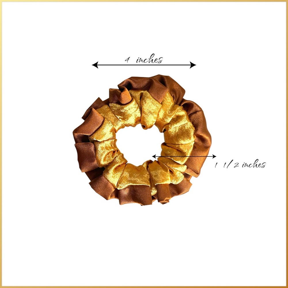 Gold and Brown Scrunchies - Picture 5 of 5